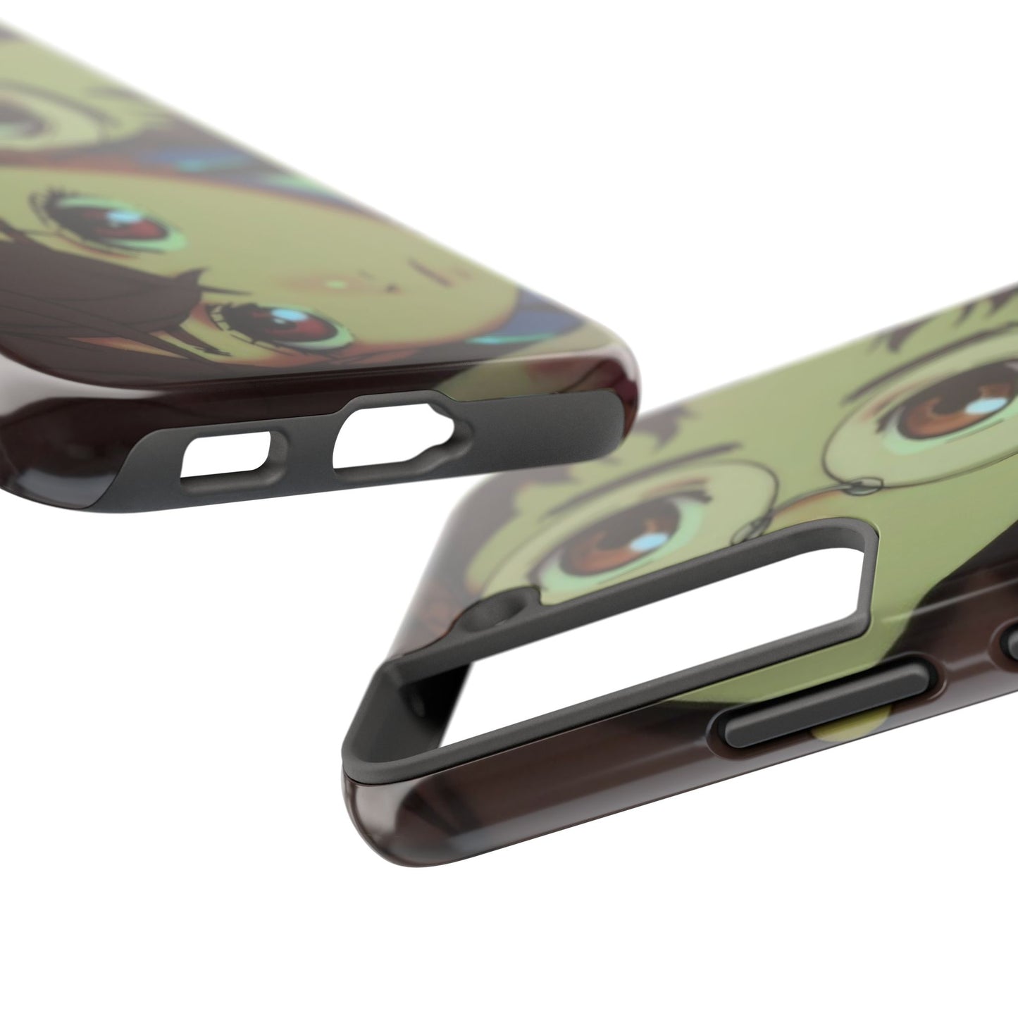 Anime Duo Tough Phone Case — Cute Chibi Sisters Protective Cover