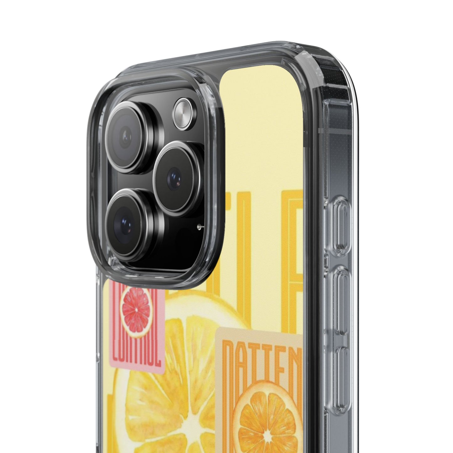 Clear Phone Case — Citrus Fruit Typography "Good Faith" Design