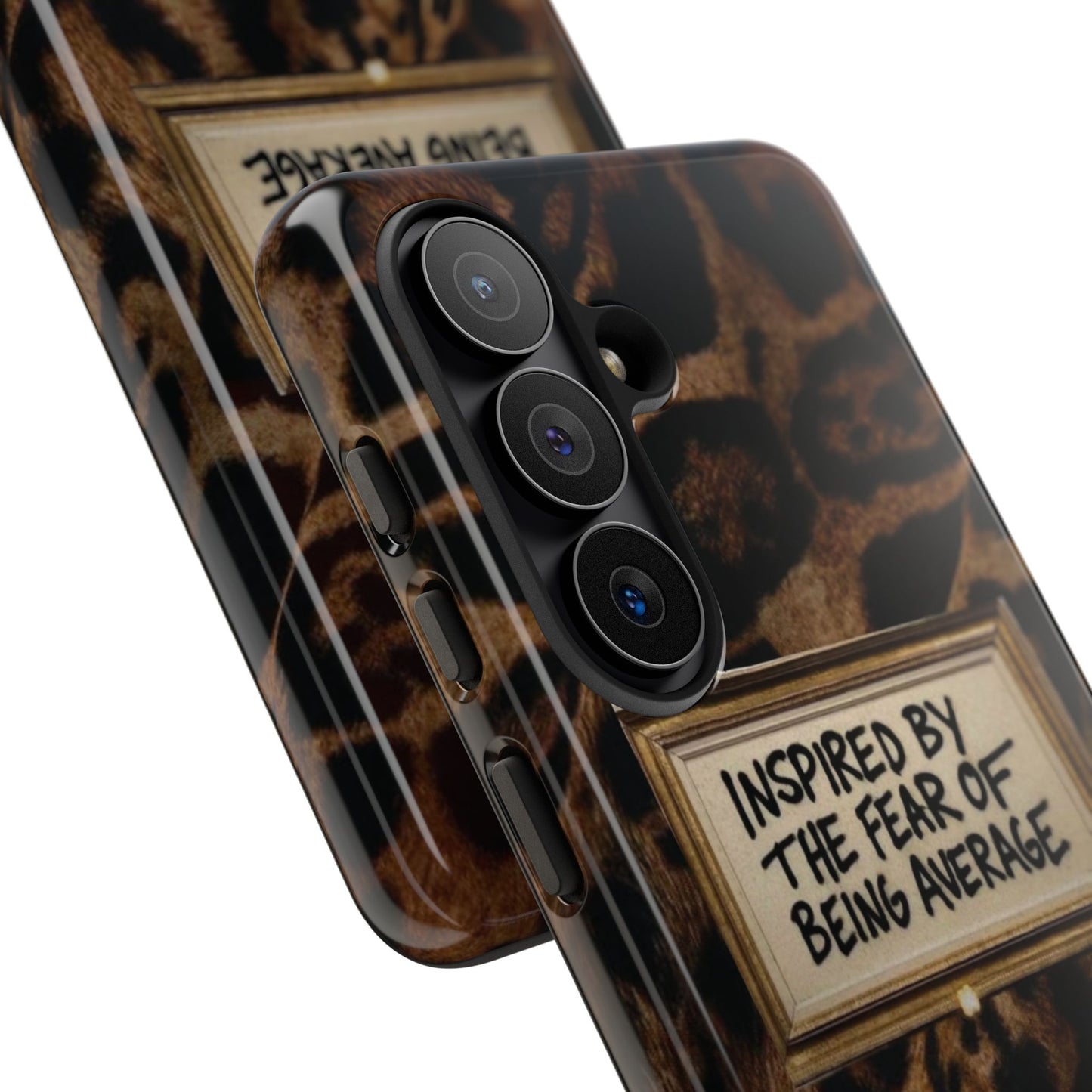 Leopard 'Inspired by the Fear of Being Average' Phone Case