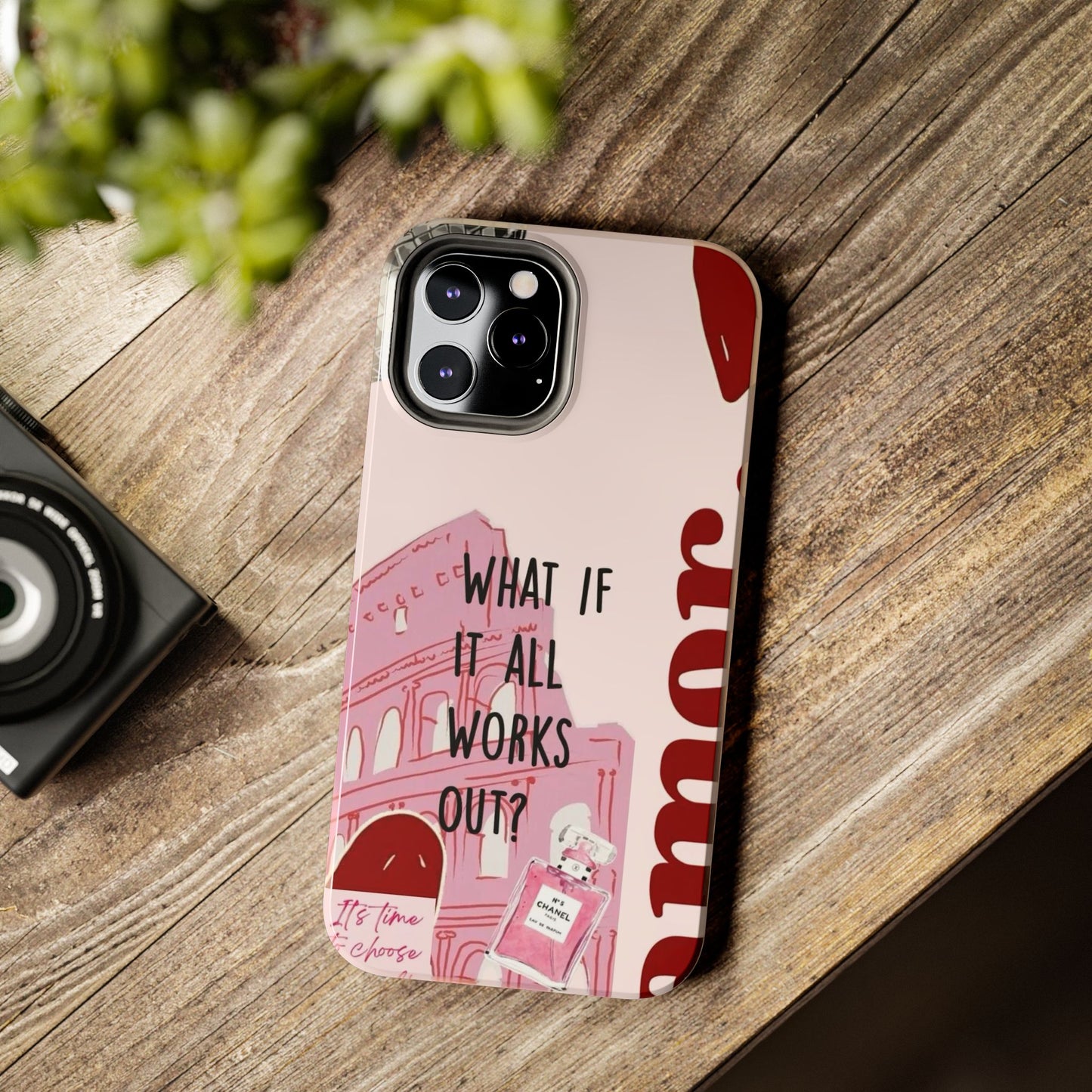 What If It All Works Out Phone Case - Pink Motivational Tough Case