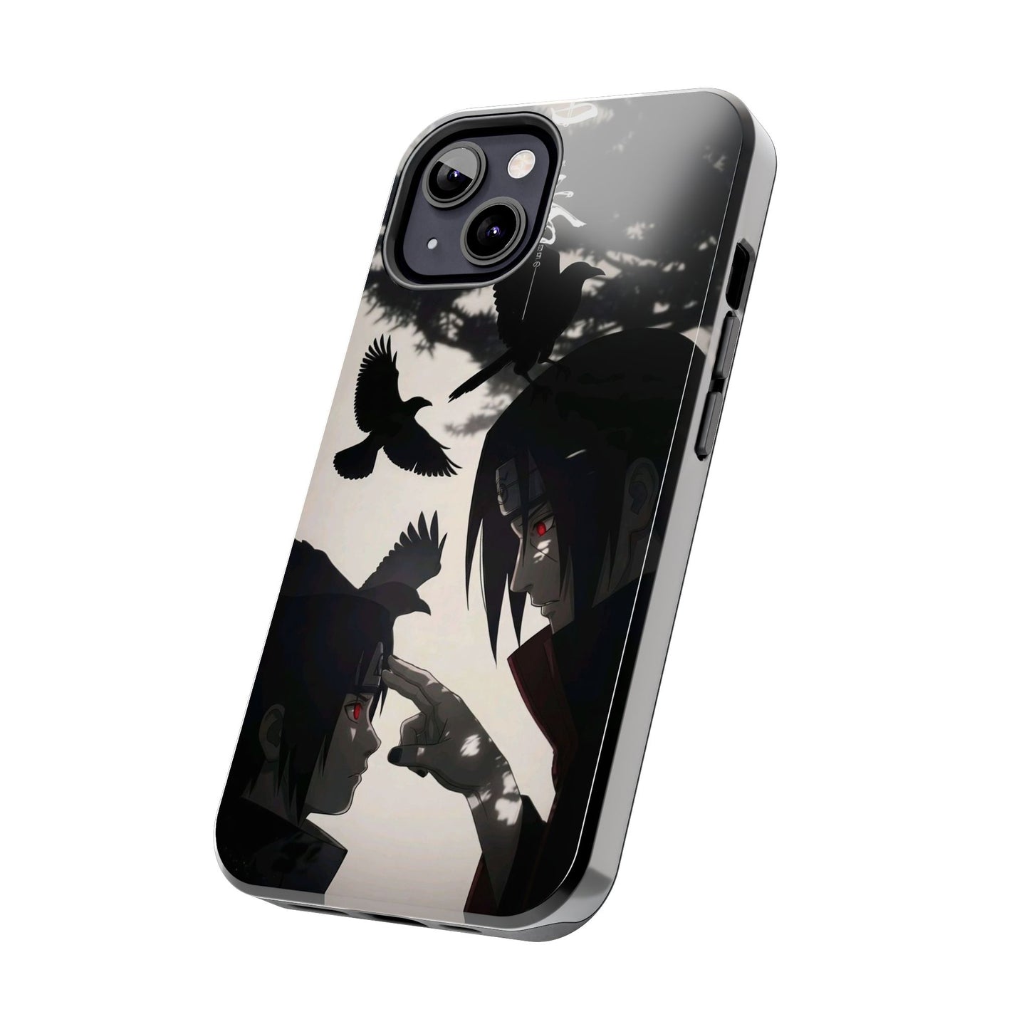 Anime Raven Silhouette Phone Case — Dark Red Eye Tough Protective Case