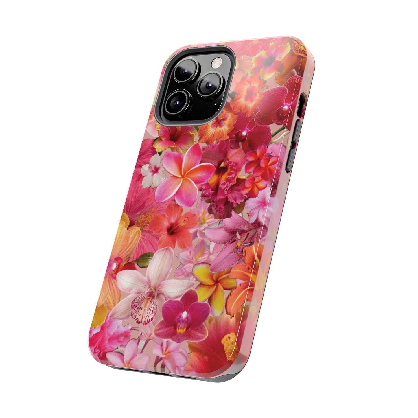 Tough Phone Case — Pink Tropical Floral Orchids Phone Cover