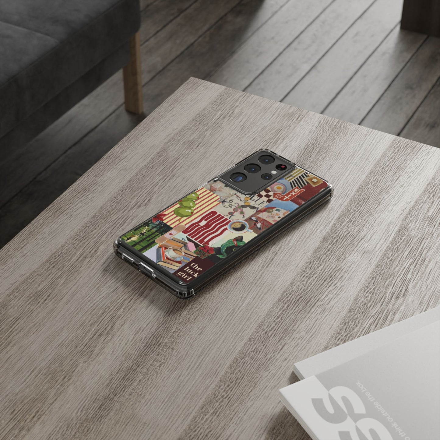 Collage Vintage Aesthetic Clear Impact-Resistant Phone Case