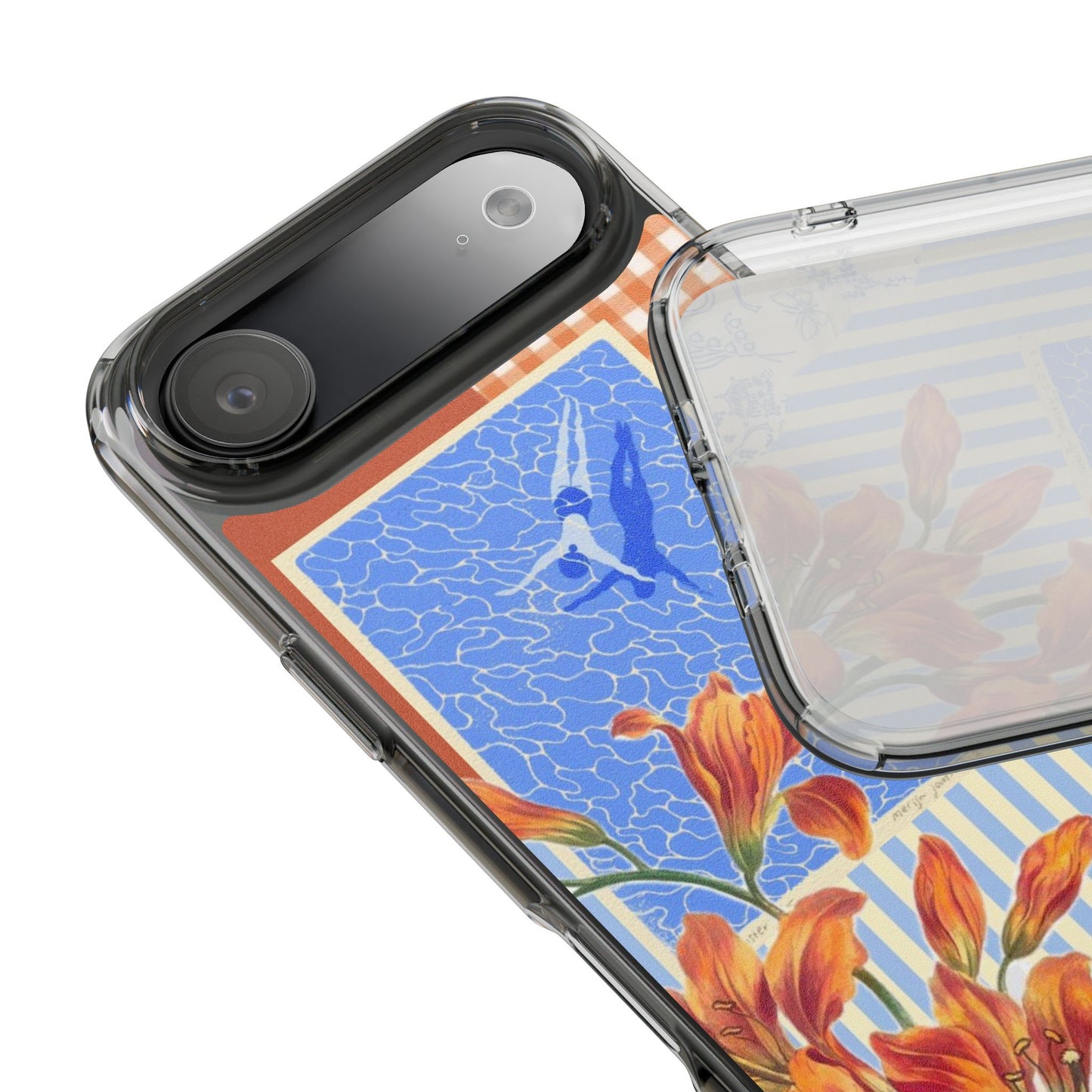 Floral Patchwork Clear Impact-Resistant Phone Case