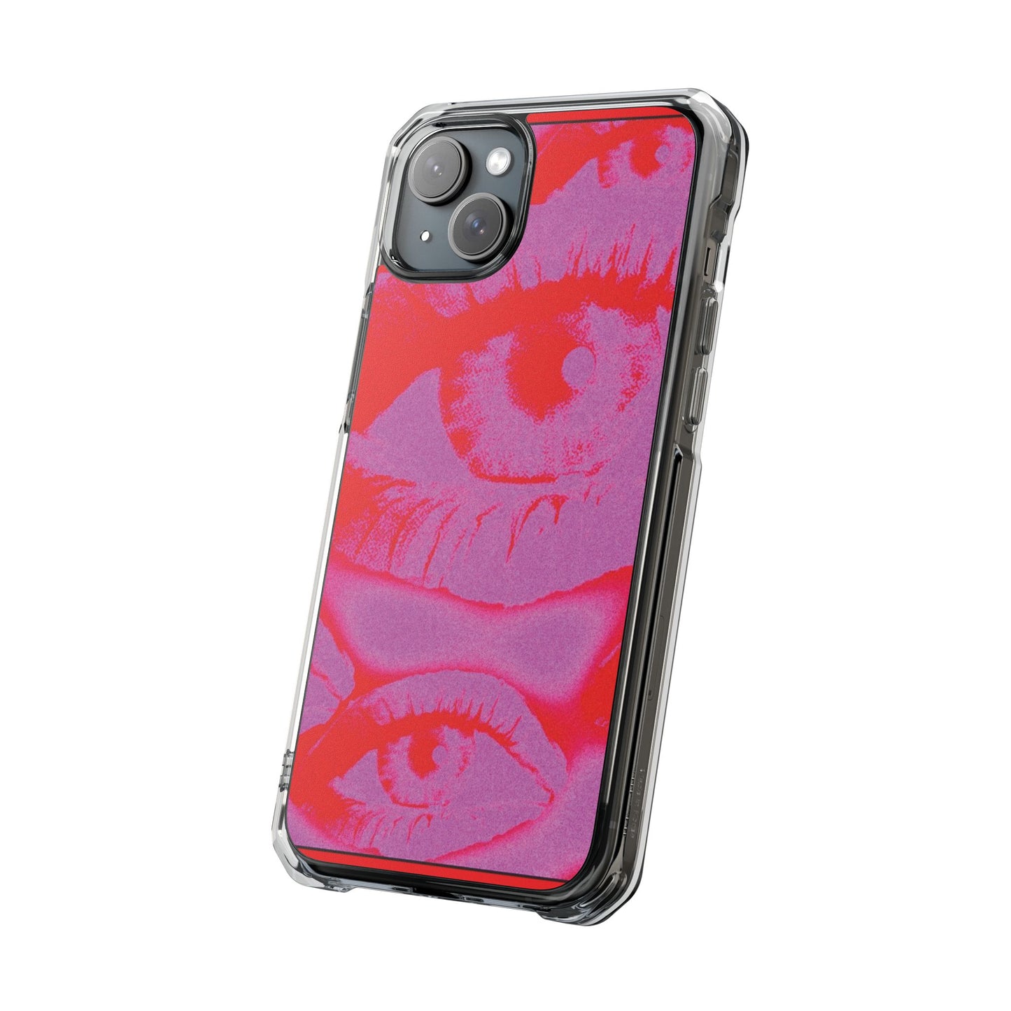 Phone Case — Pop Art Red Eyes Magnetic Clear Impact Case