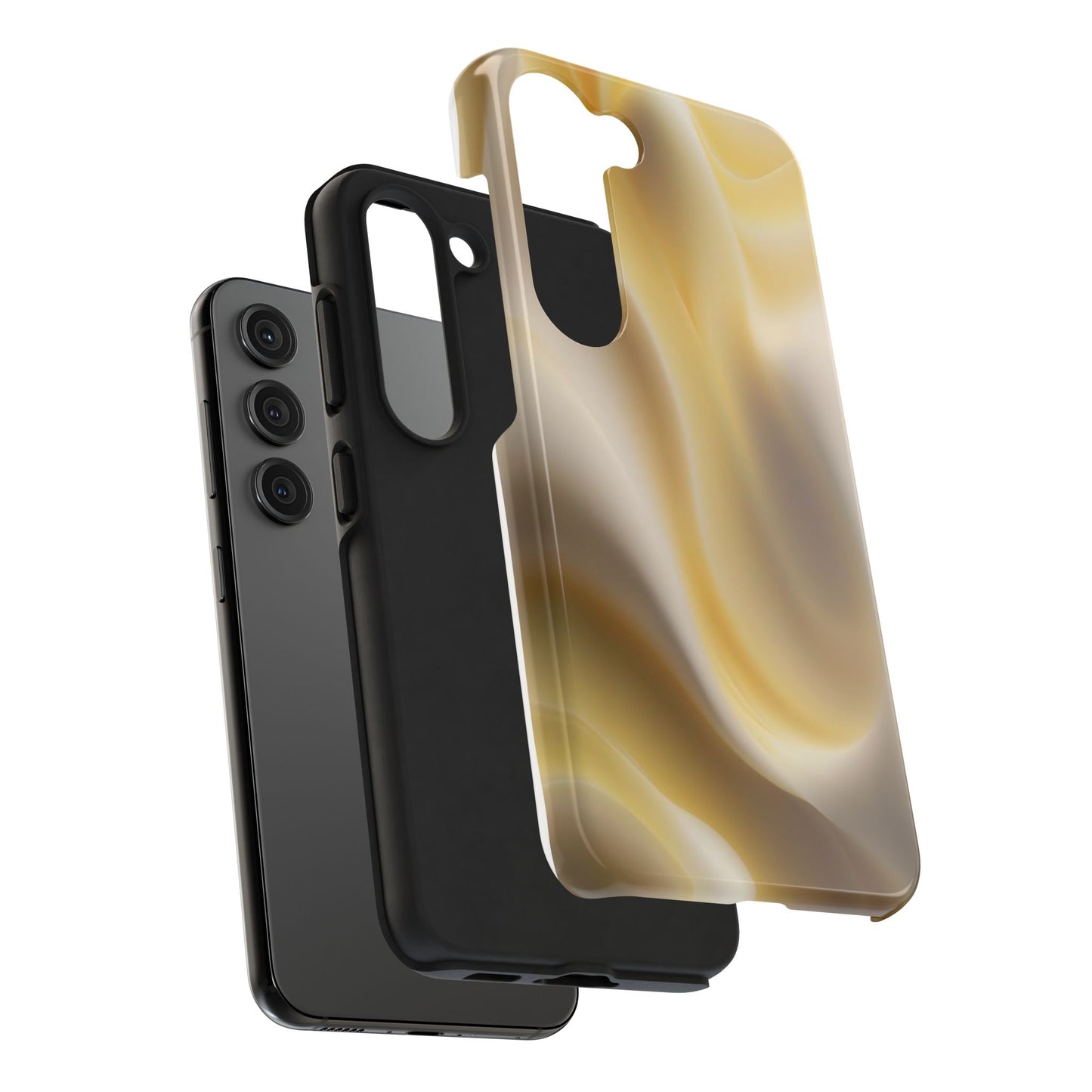 Gold Marble Tough Phone Case — Protective iPhone Case with Elegant Swirl Design
