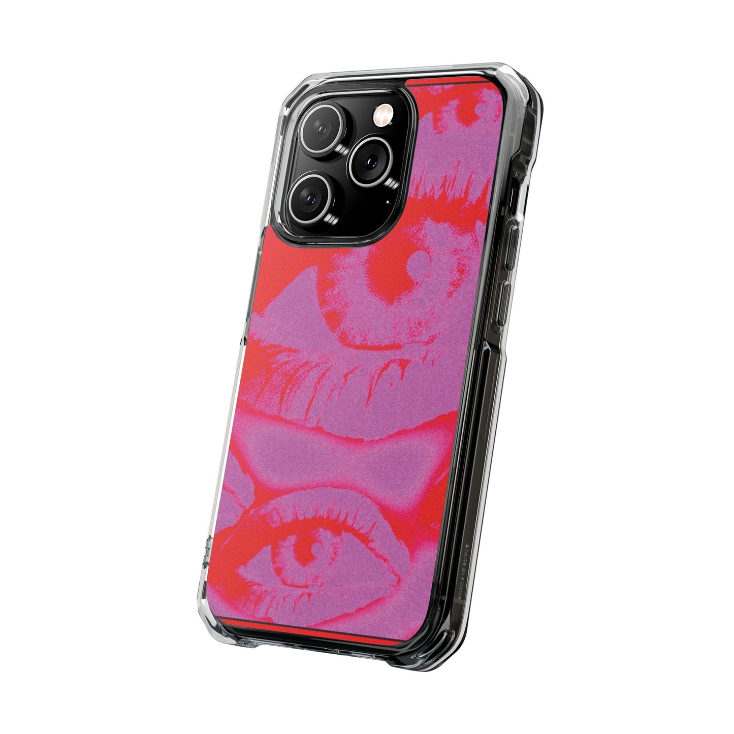 Phone Case — Pop Art Red Eyes Magnetic Clear Impact Case
