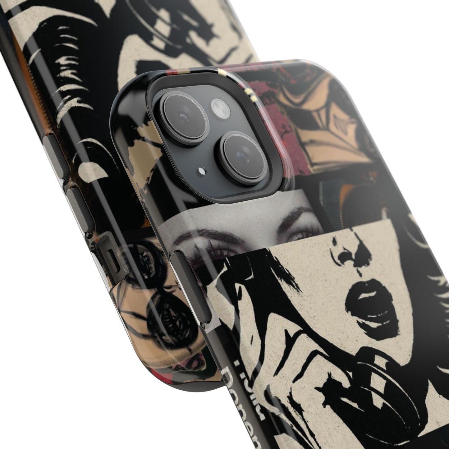 Magnetic Impact Phone Case — Retro Pop Art "Music Is My Drug" Design