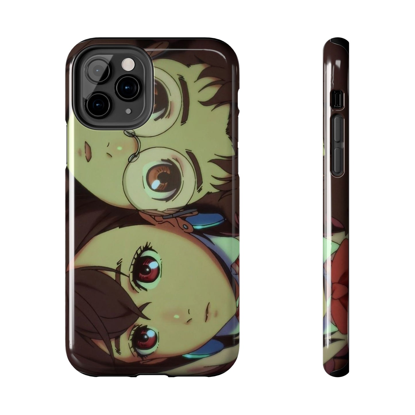Anime Duo Tough Phone Case — Cute Chibi Sisters Protective Cover