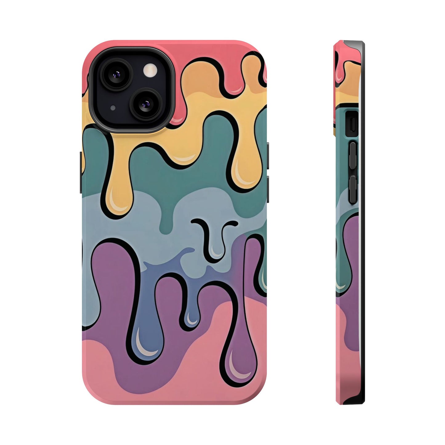 Colorful Drip Magnetic Phone Case — Impact-Resistant iPhone Cover