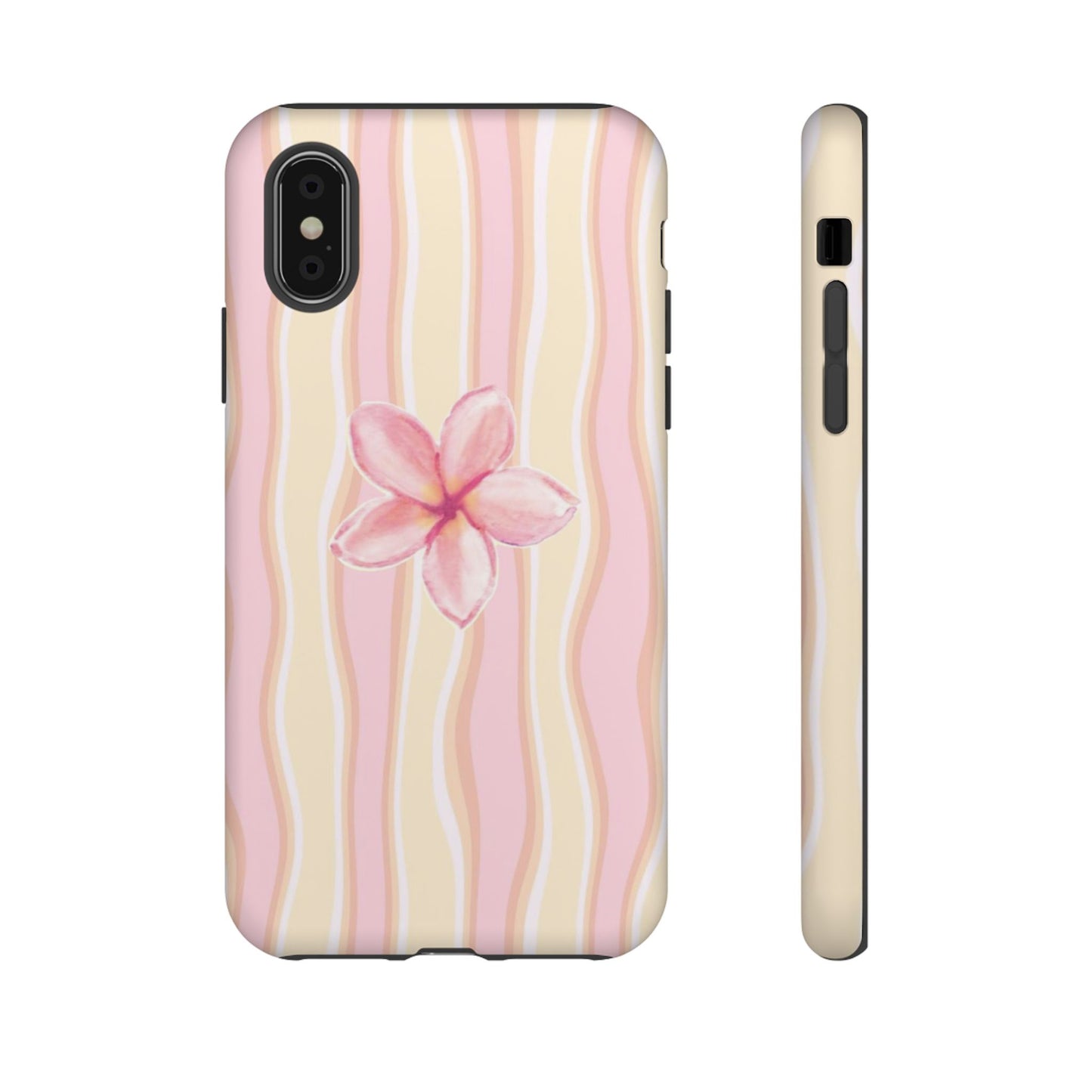 Pink Plumeria Phone Case - Tropical Floral Tough Phone Case