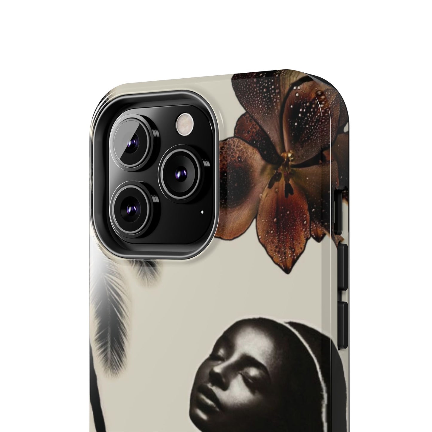 Tough Phone Case — "Peacefulness" Artistic Black Woman Floral Design