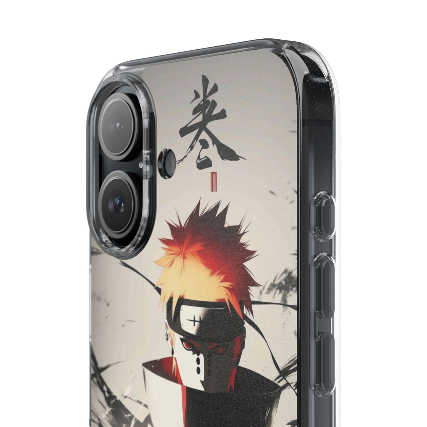 Clear Impact-Resistant Phone Case — Anime Akatsuki Shadow Design