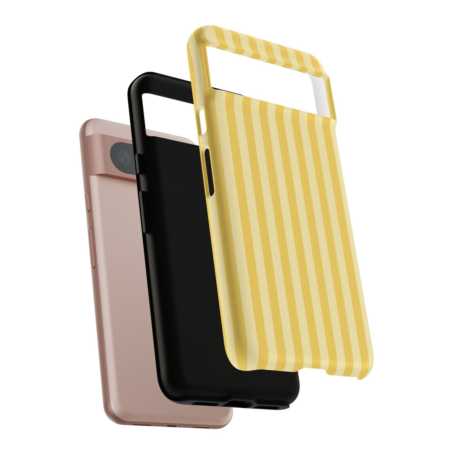 Yellow Stripe Tough Phone Case — Durable Protective iPhone Cover
