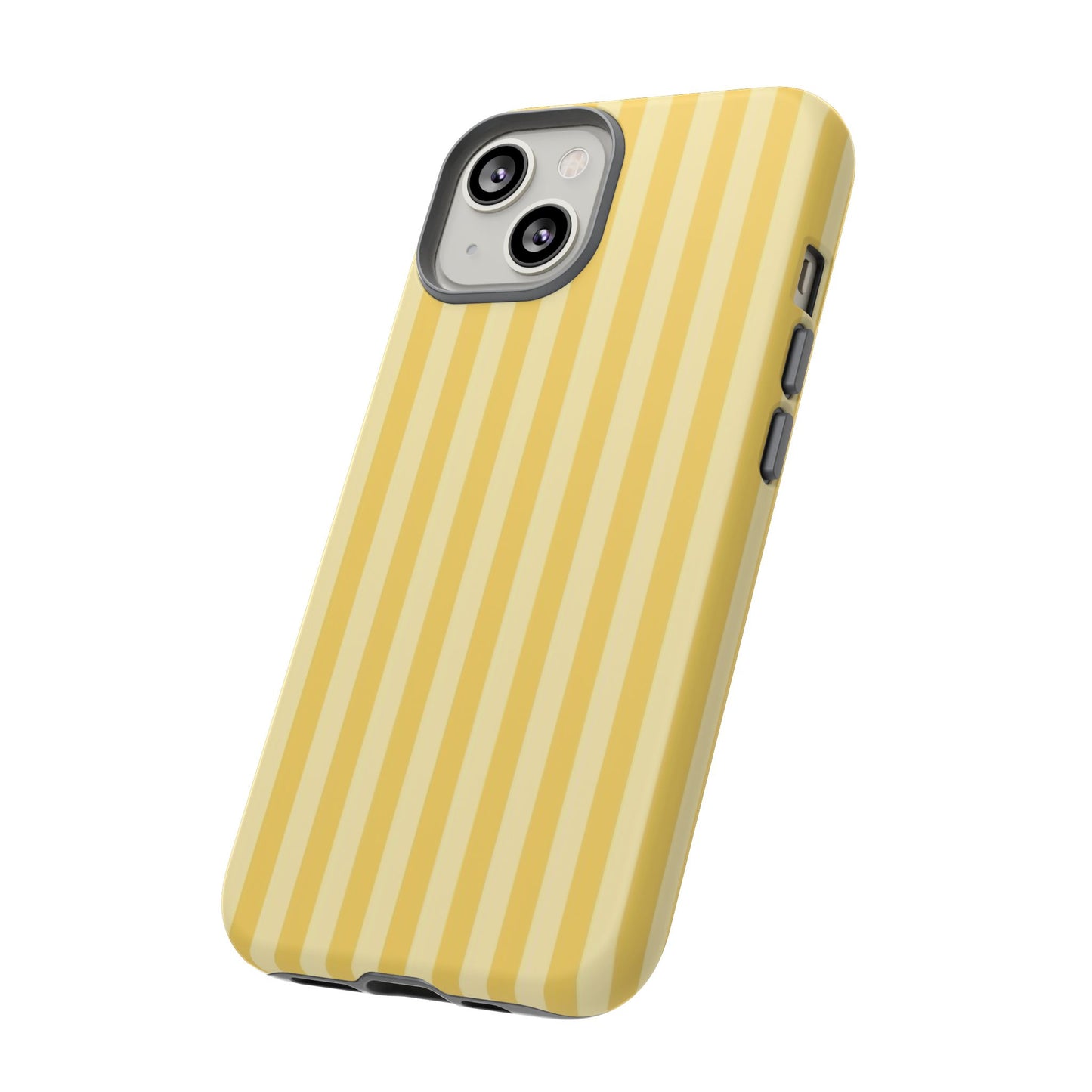 Yellow Stripe Tough Phone Case — Durable Protective iPhone Cover