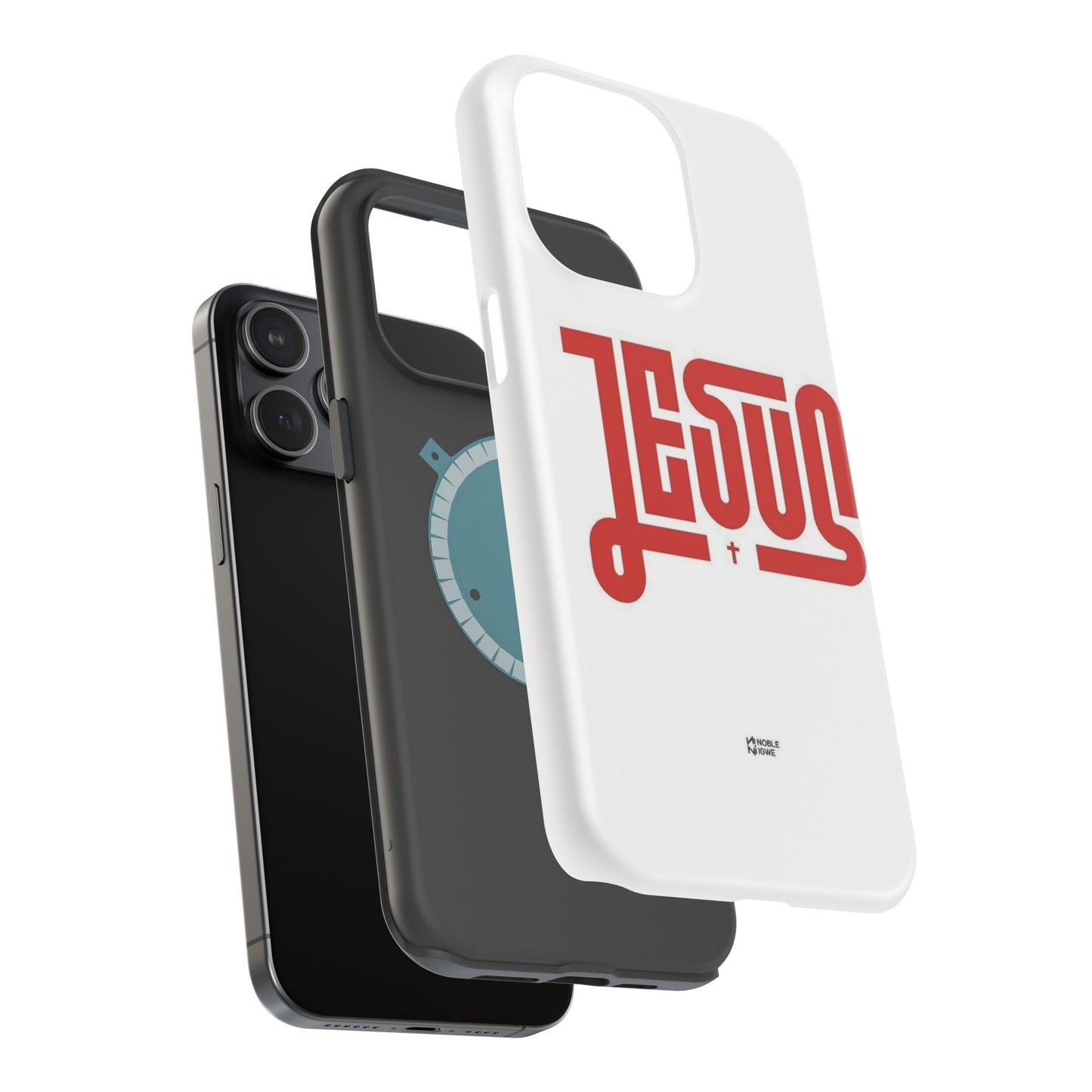 Jesus Magnetic Impact‑Resistant Phone Case — Bold Red Script Christian iPhone Cover