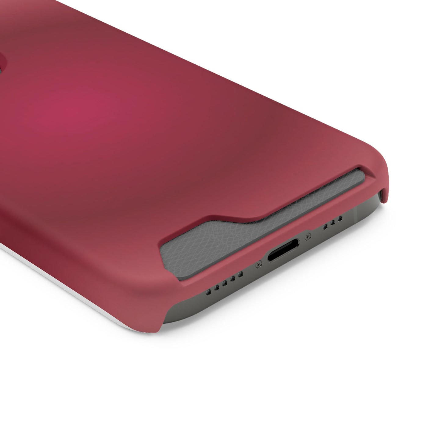 Slim Card-Holder Phone Case — Magnetic Red Wallet Cover