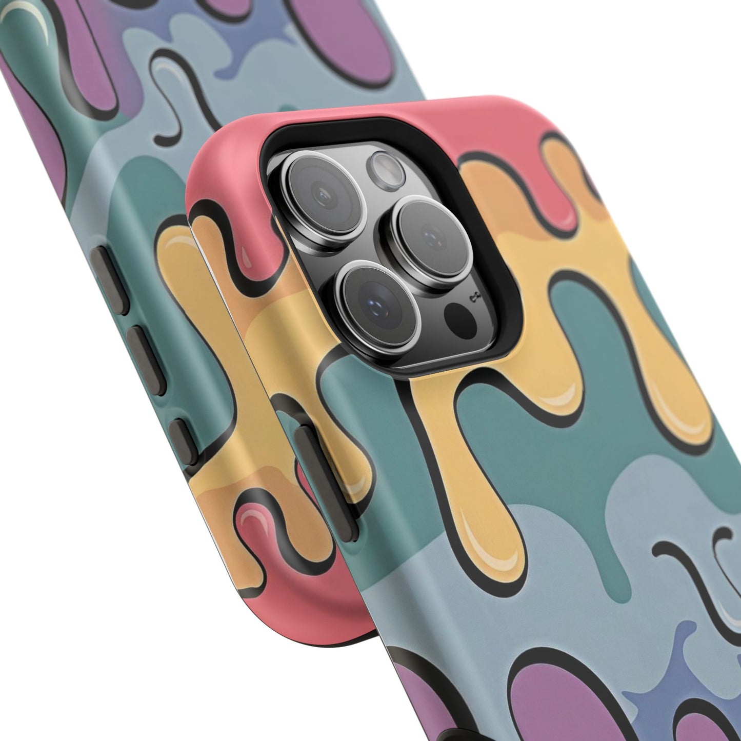 Colorful Drip Magnetic Phone Case — Impact-Resistant iPhone Cover