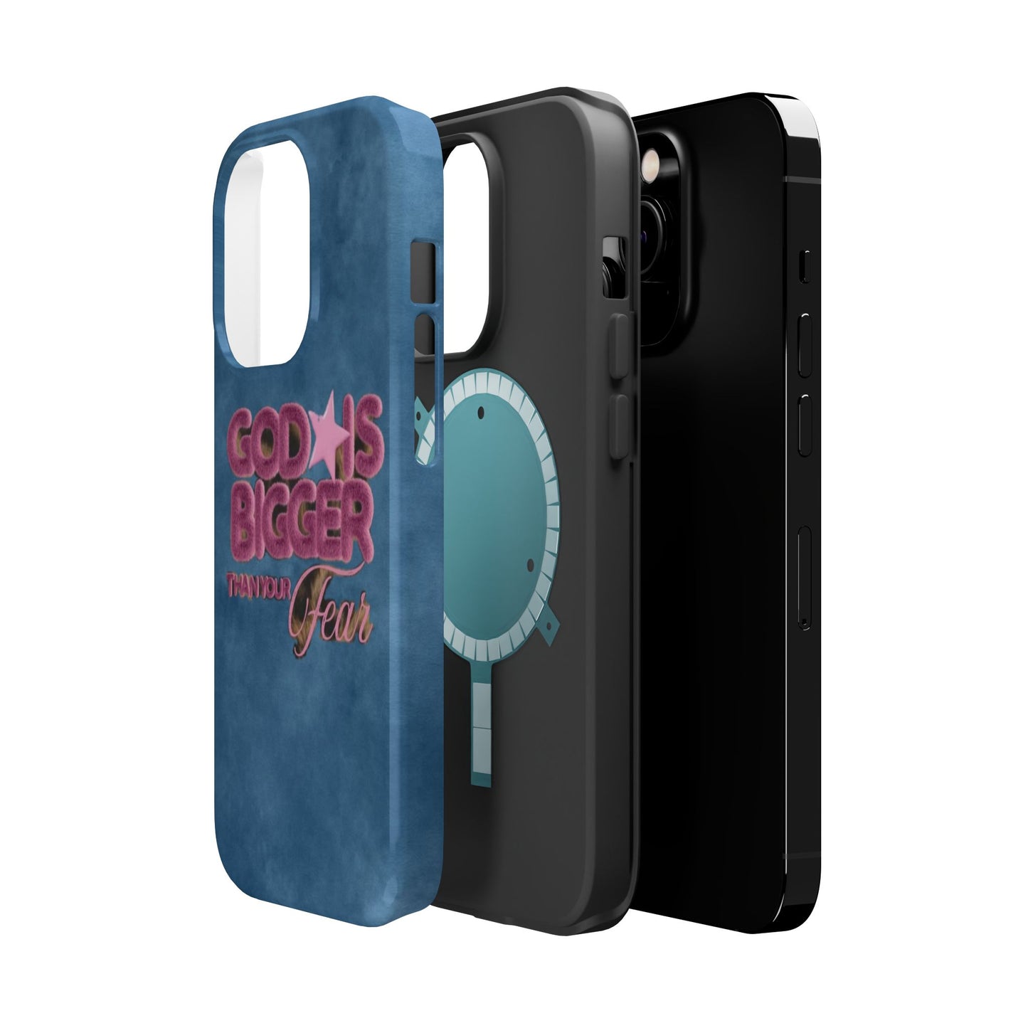 Phone Case — “God Is Bigger Than Your Fear” Magnetic Impact-Resistant Case