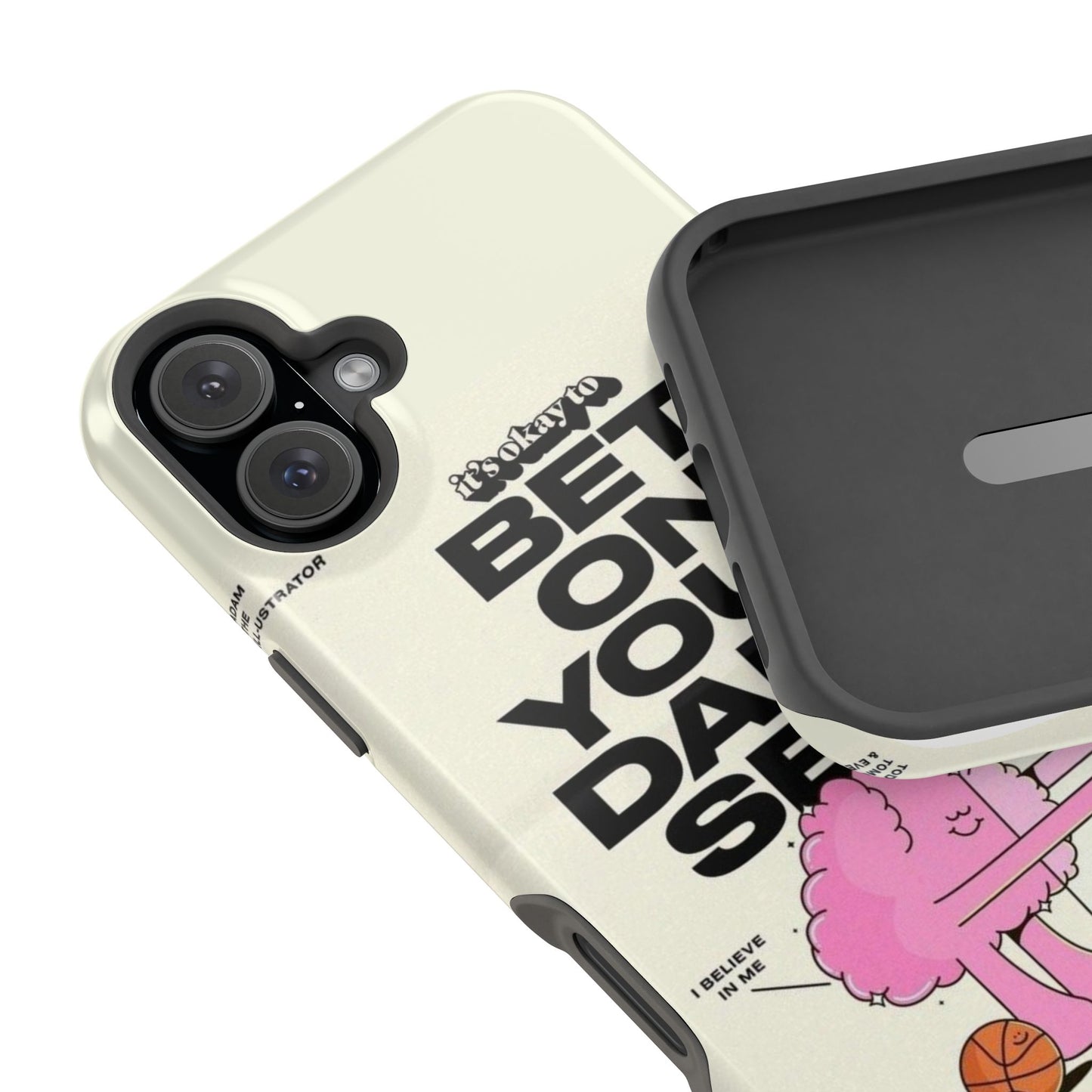 Magnetic Impact-Resistant Case — "Bet On Your Damn Self" Motivational Phone Cover