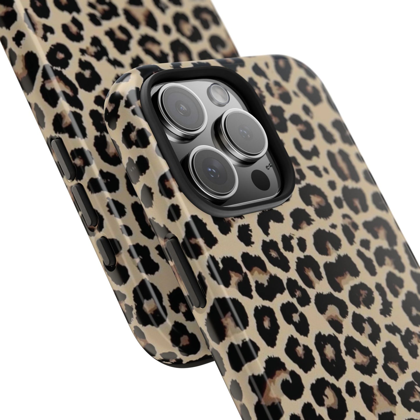 Leopard Print Tough Phone Case — Durable Protective iPhone Cover