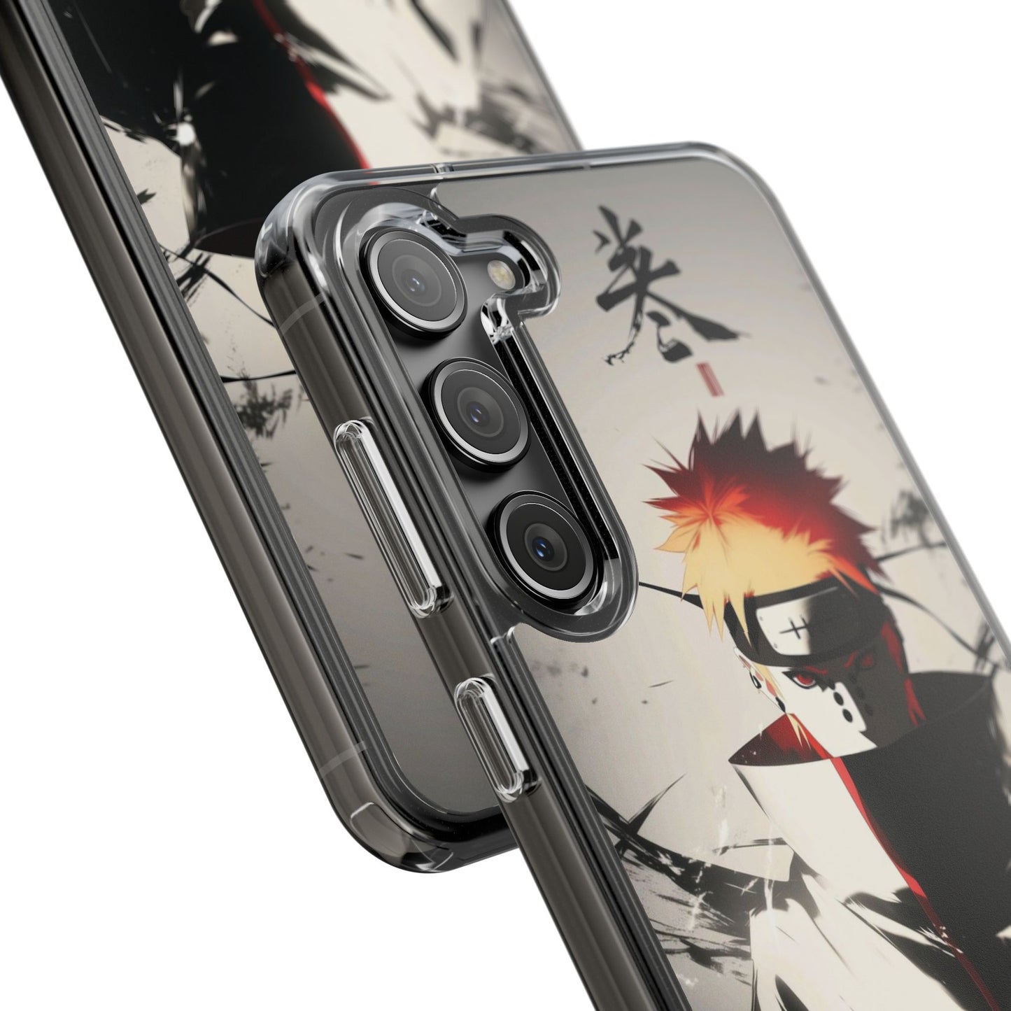 Clear Impact-Resistant Phone Case — Anime Akatsuki Shadow Design