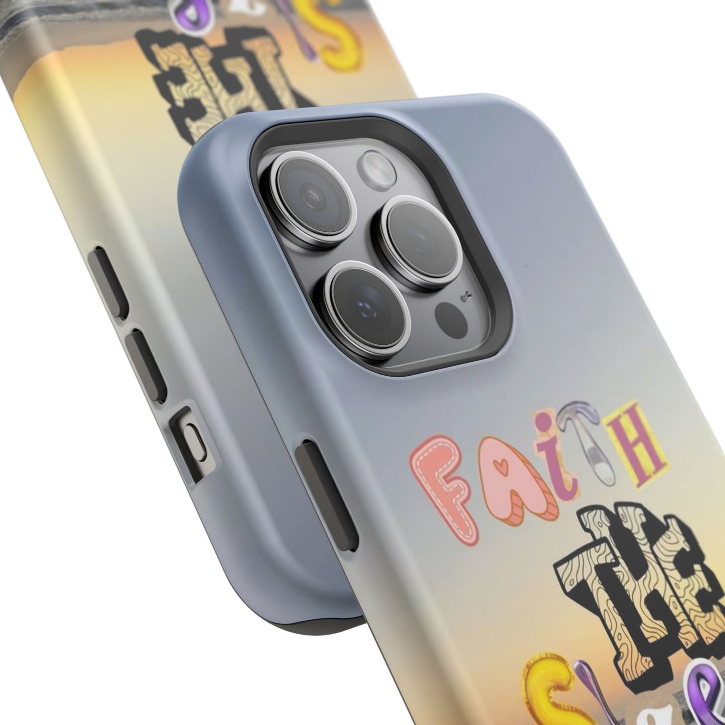 Magnetic Impact-Resistant Phone Case — "Faith the Size of a Mustard Seed" Sunset Design