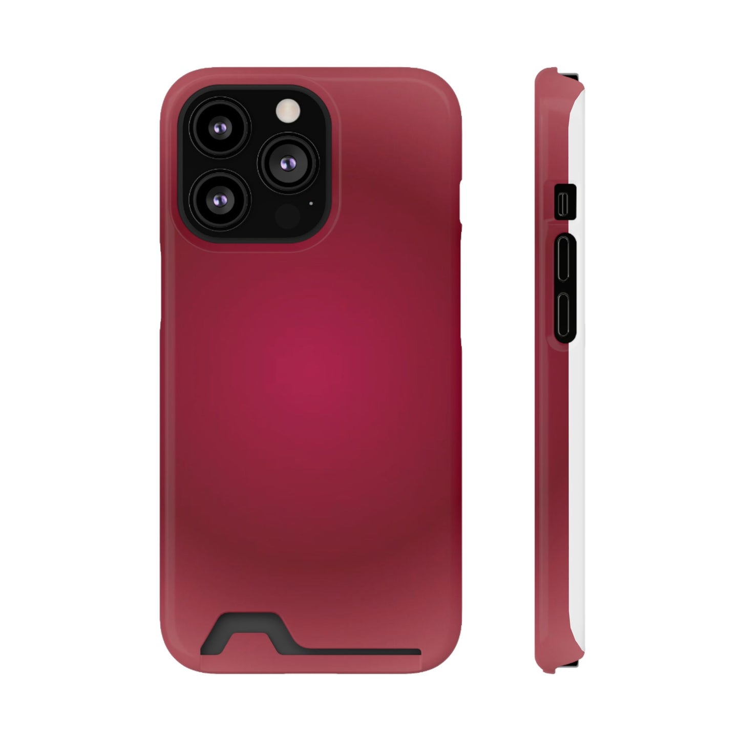 Slim Card-Holder Phone Case — Magnetic Red Wallet Cover