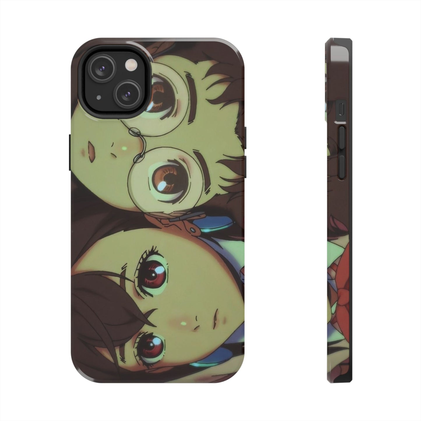 Anime Duo Tough Phone Case — Cute Chibi Sisters Protective Cover