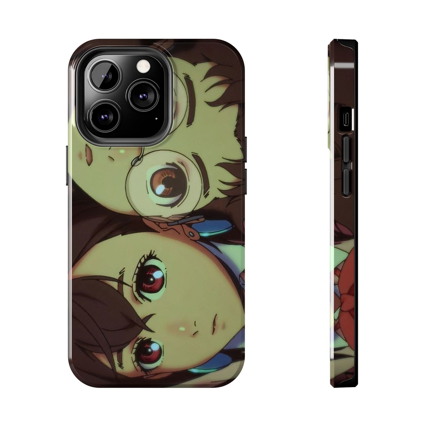 Anime Duo Tough Phone Case — Cute Chibi Sisters Protective Cover