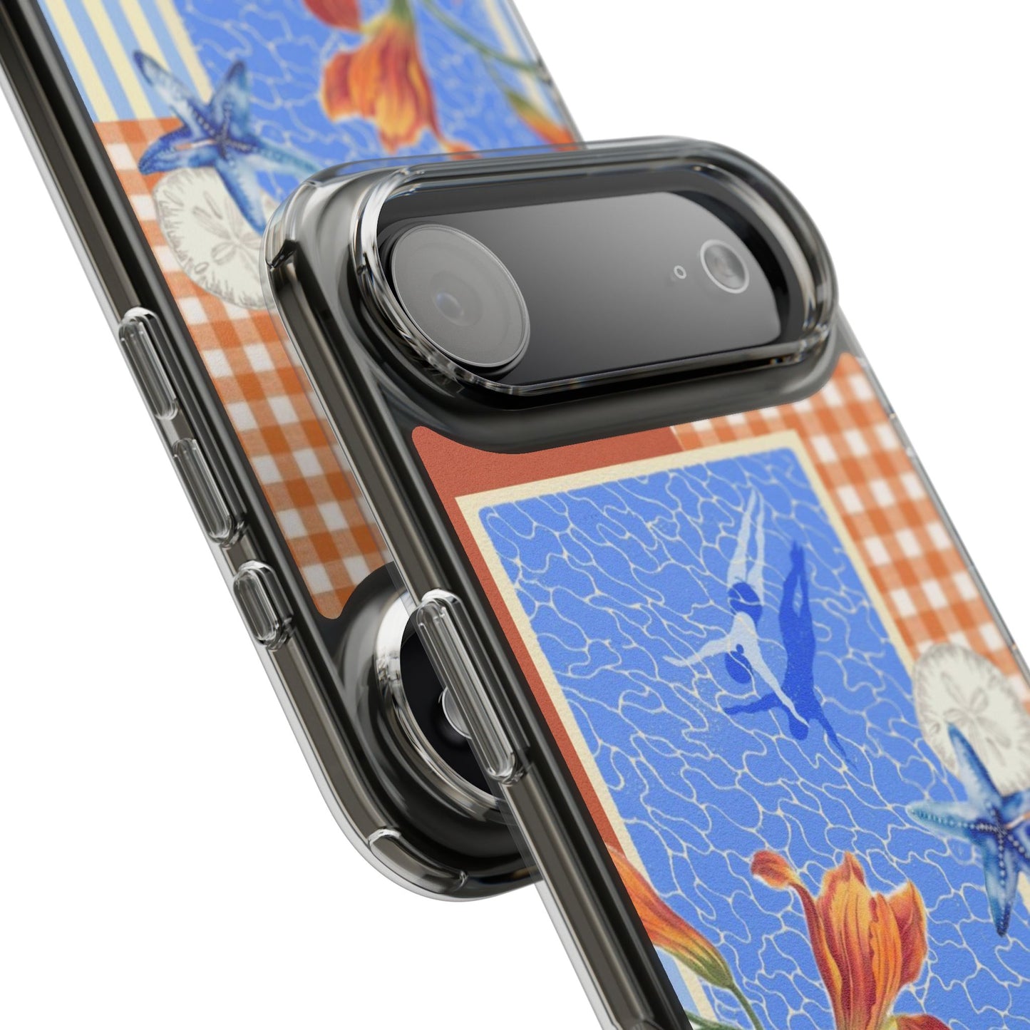 Floral Patchwork Clear Impact-Resistant Phone Case