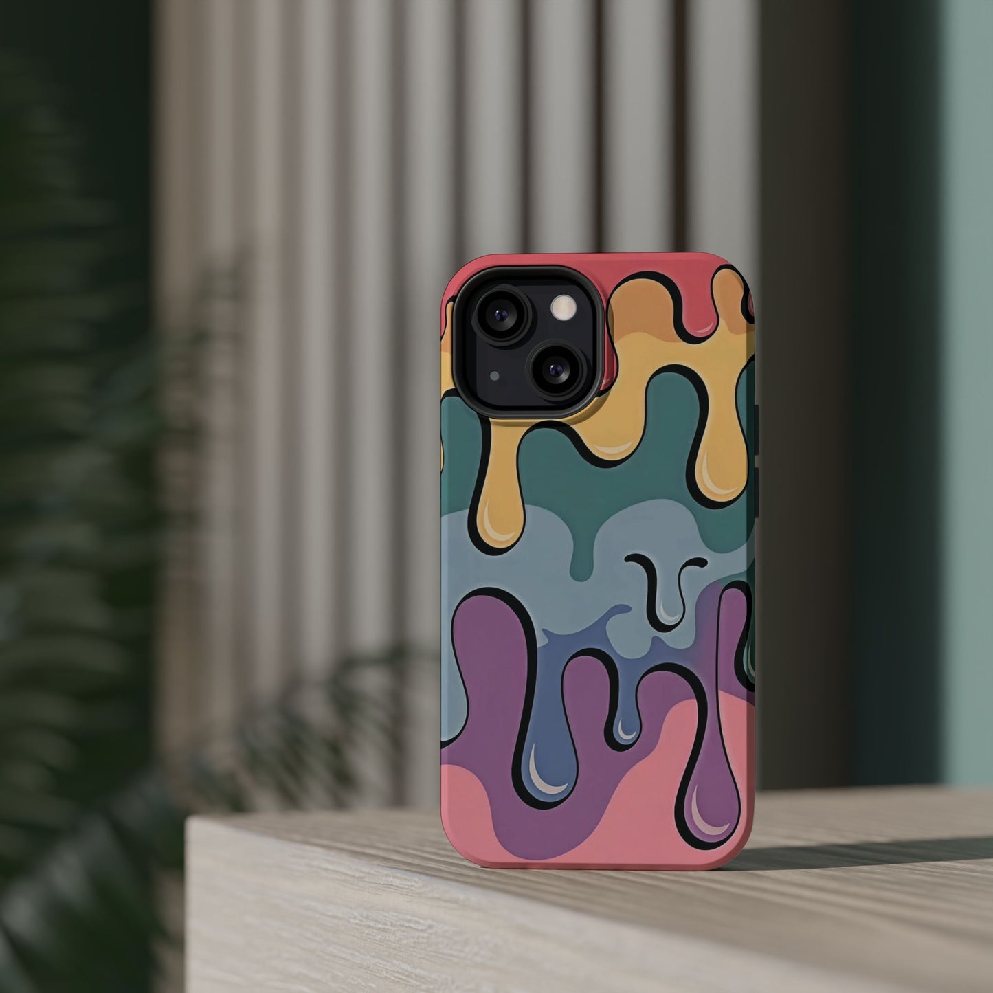 Colorful Drip Magnetic Phone Case — Impact-Resistant iPhone Cover