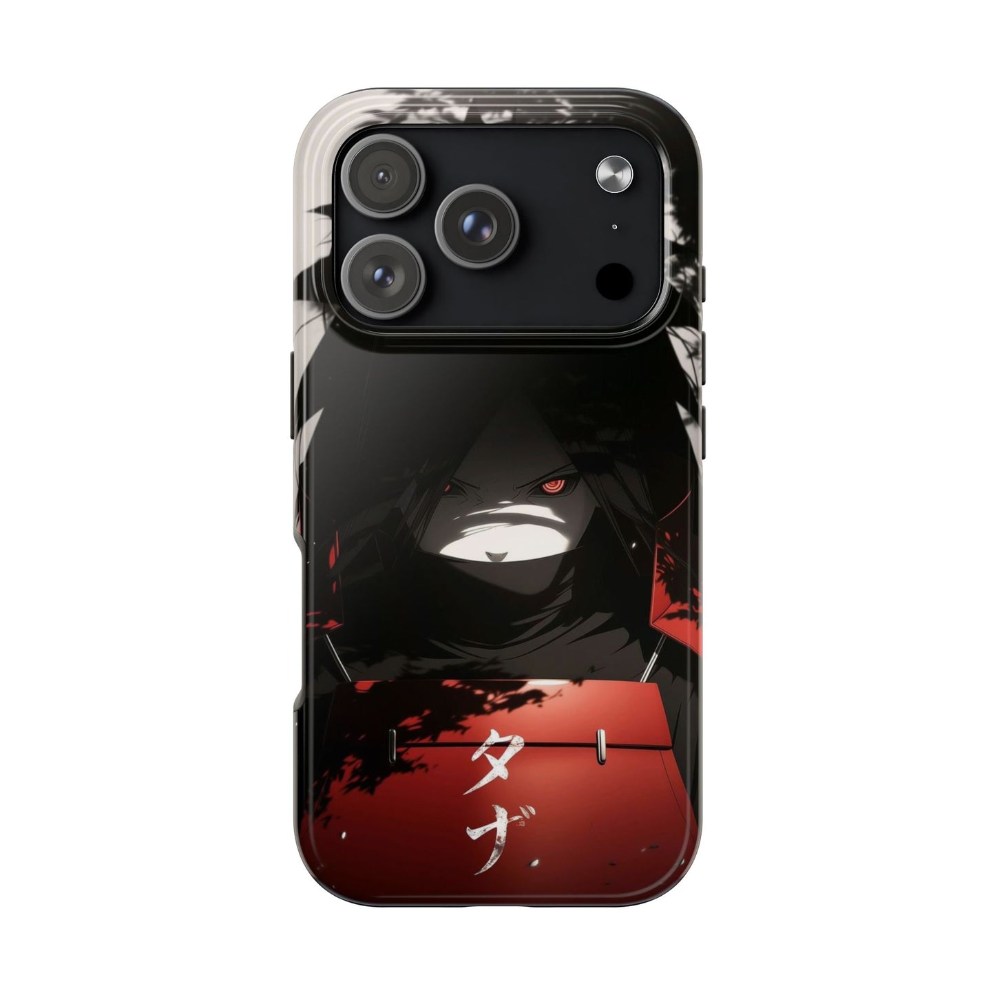 Anime Dark Ninja Phone Case — Red Eye Silhouette Tough Phone Case