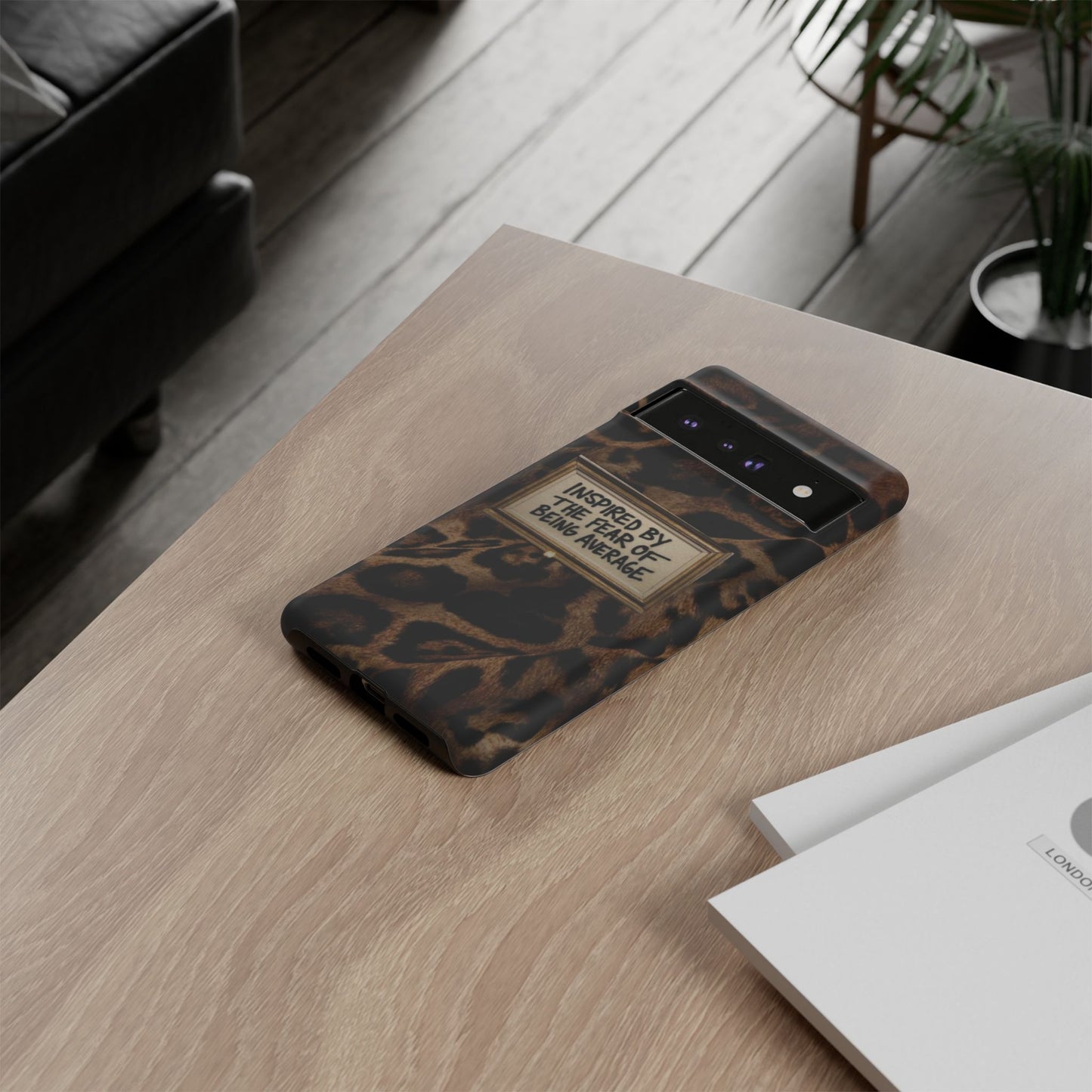 Leopard 'Inspired by the Fear of Being Average' Phone Case