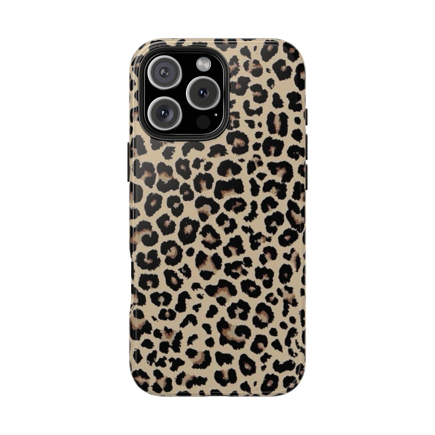 Leopard Print Tough Phone Case — Durable Protective iPhone Cover