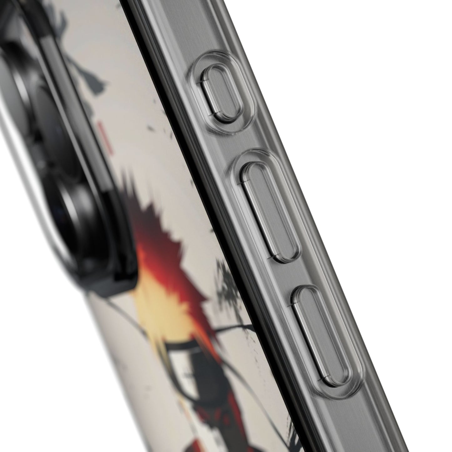 Clear Impact-Resistant Phone Case — Anime Akatsuki Shadow Design