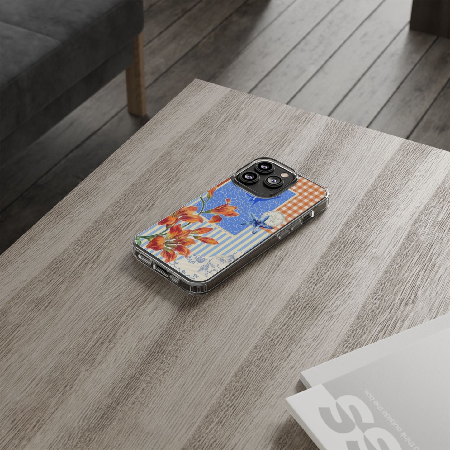 Floral Patchwork Clear Impact-Resistant Phone Case