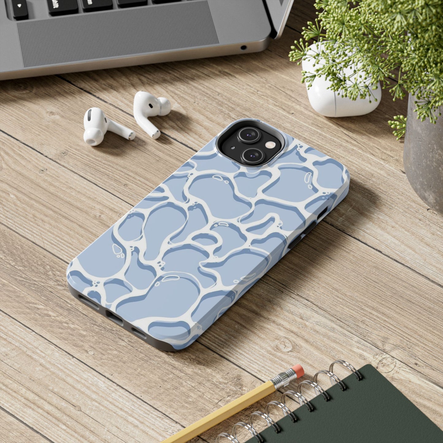 Blue Abstract Pool Pattern Tough Phone Case