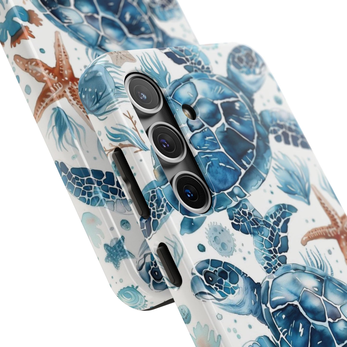 Sea Turtle Tough Phone Case — Blue Ocean Marine Life Protective Cover