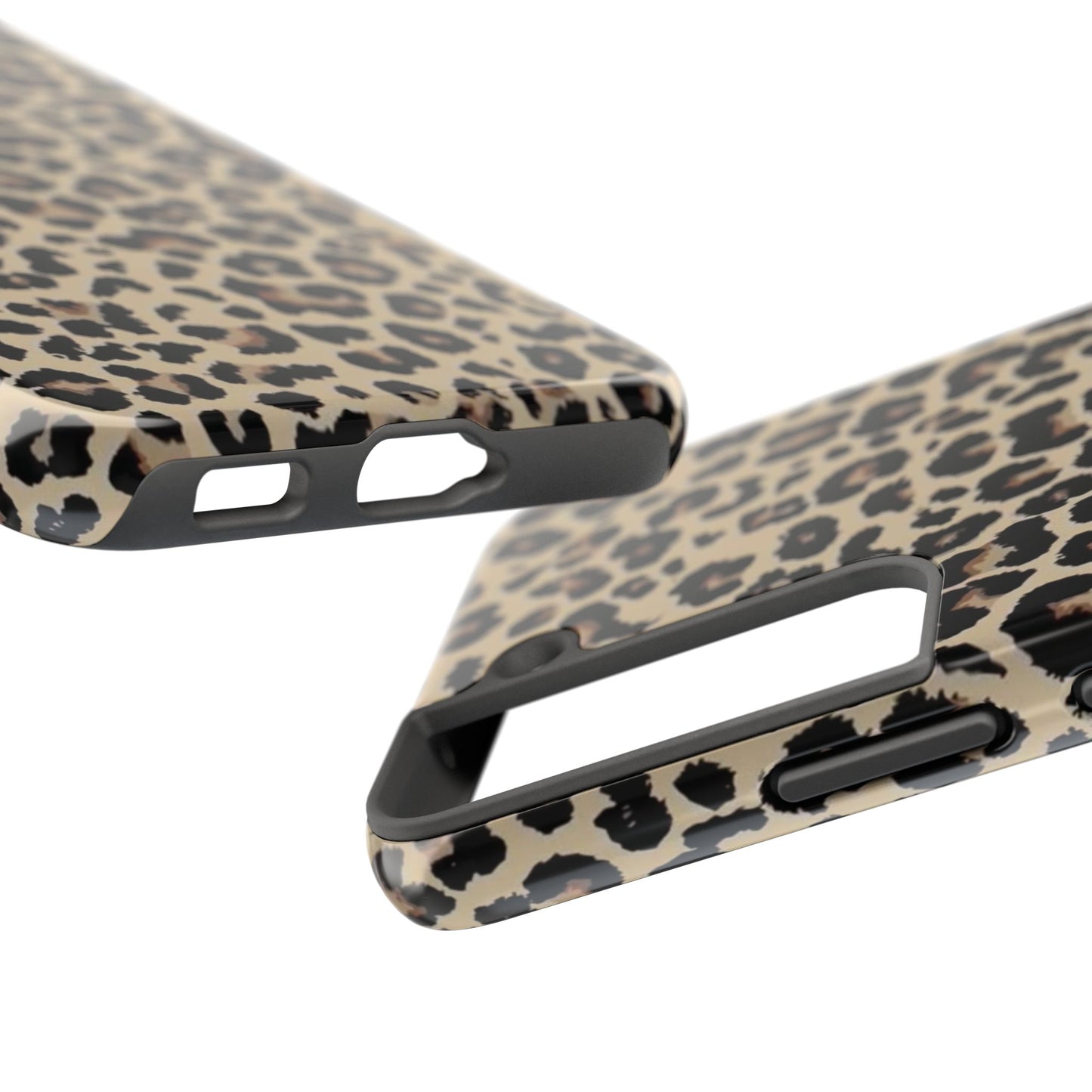 Leopard Print Tough Phone Case — Durable Protective iPhone Cover