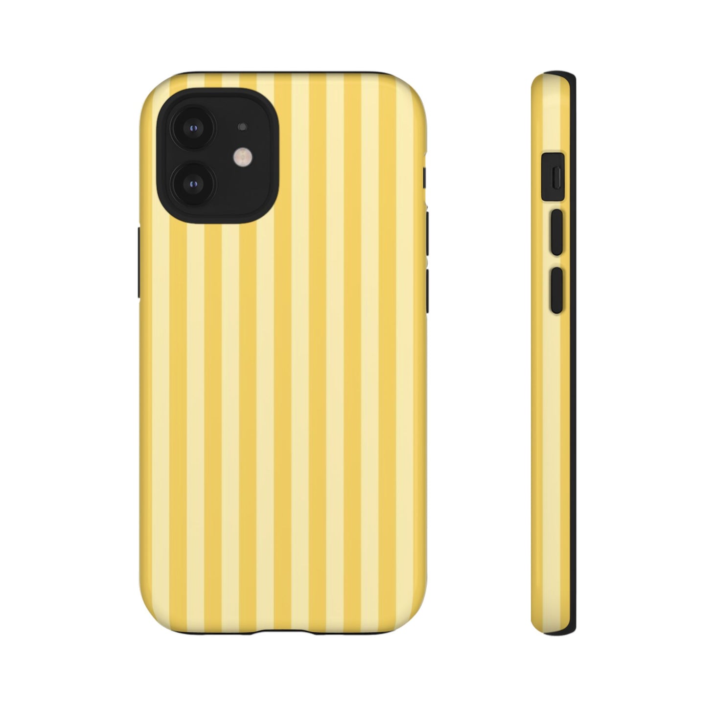 Yellow Stripe Tough Phone Case — Durable Protective iPhone Cover