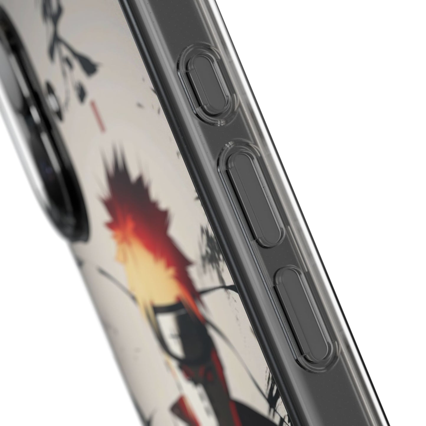 Clear Impact-Resistant Phone Case — Anime Akatsuki Shadow Design