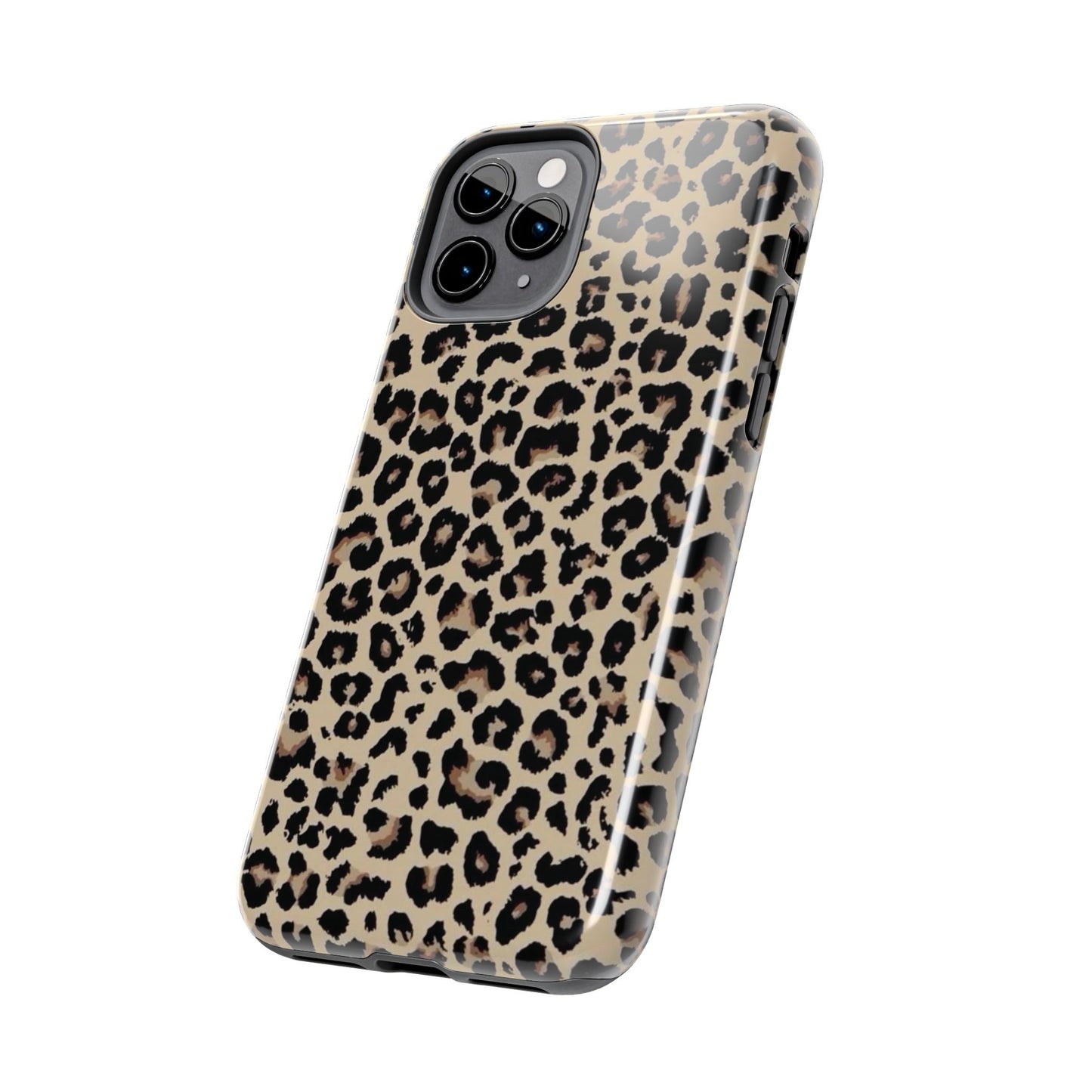 Leopard Print Tough Phone Case — Durable Protective iPhone Cover