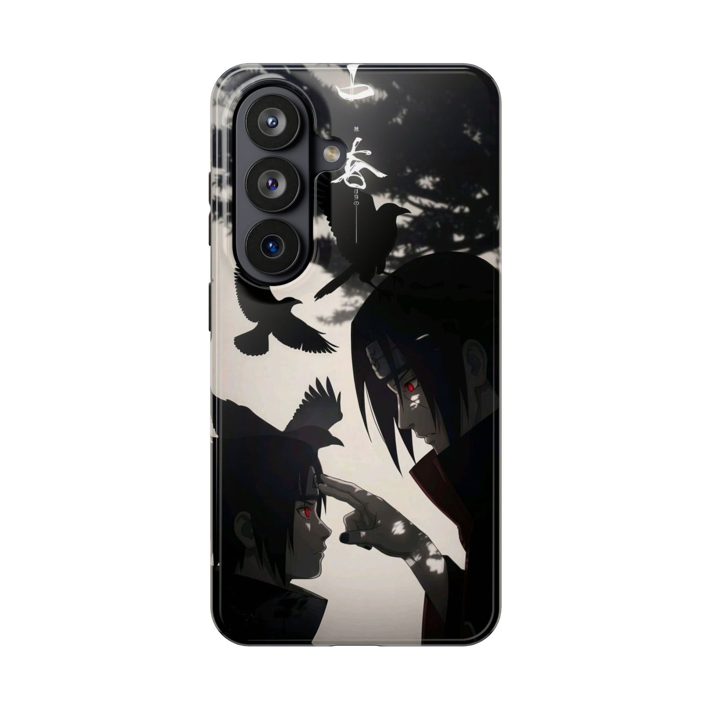 Anime Raven Silhouette Phone Case — Dark Red Eye Tough Protective Case