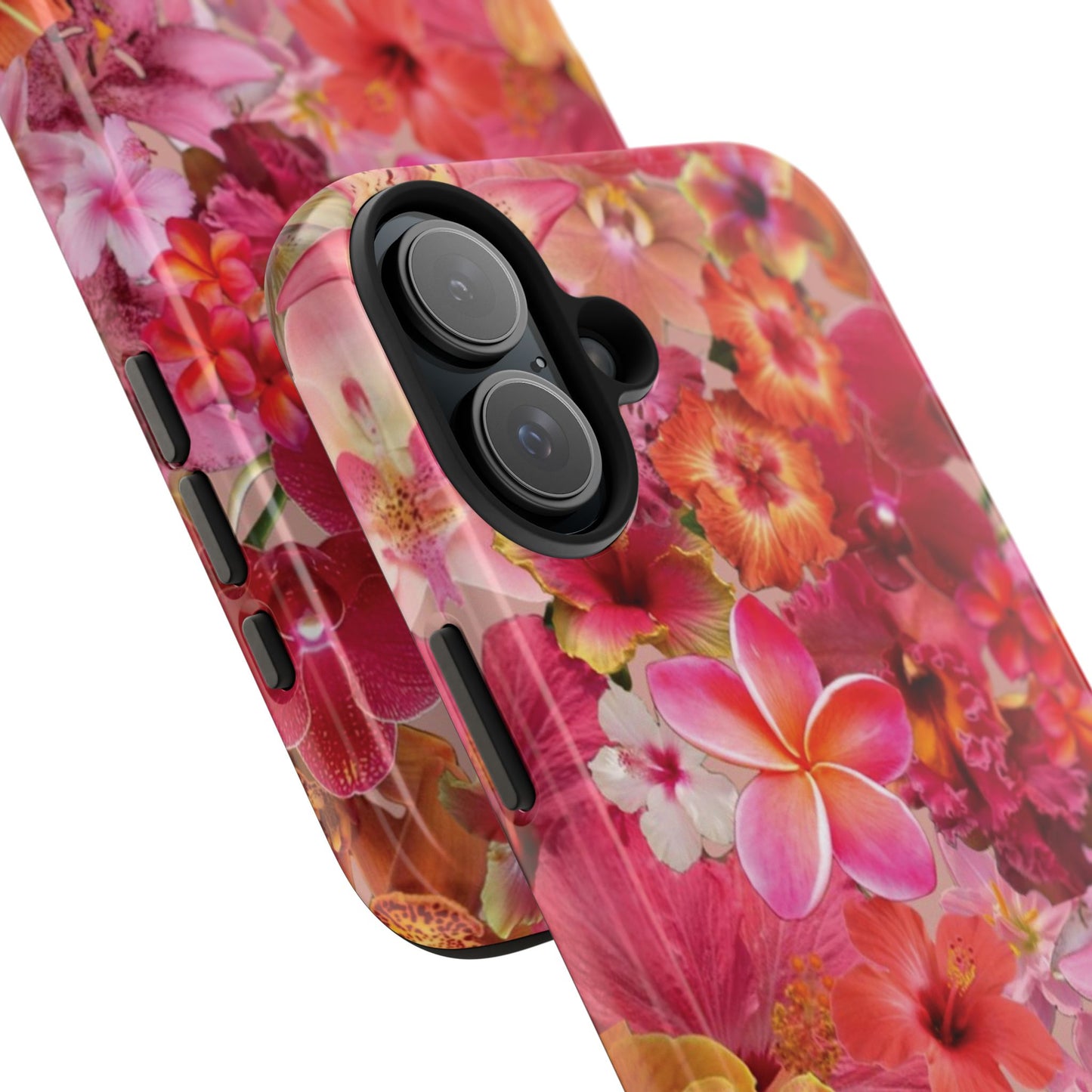 Tough Phone Case — Pink Tropical Floral Orchids Phone Cover