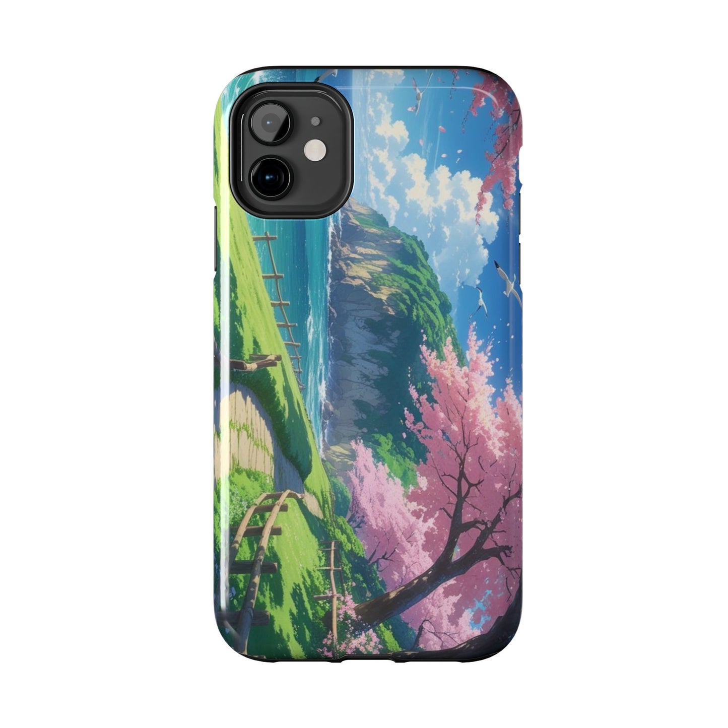 Tough Phone Case — Scenic Cherry Blossom Landscape Phone Cover