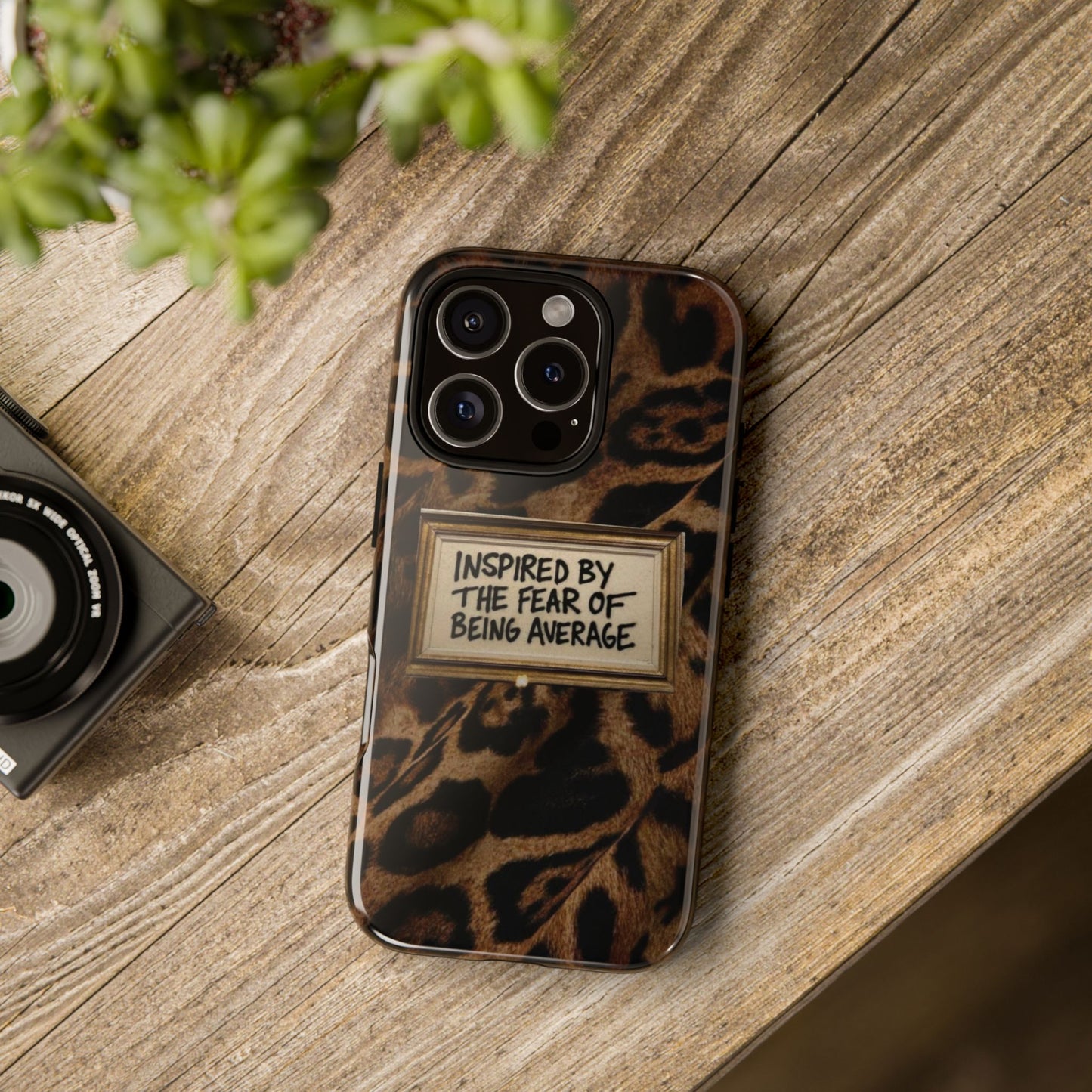 Leopard 'Inspired by the Fear of Being Average' Phone Case