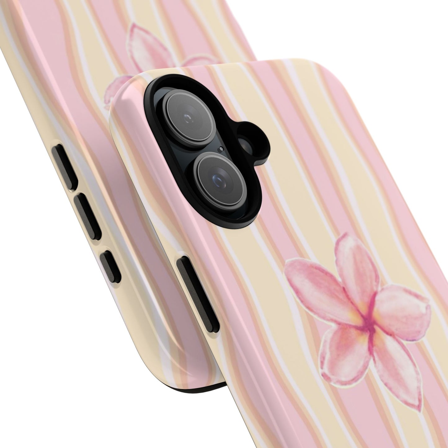 Pink Plumeria Phone Case - Tropical Floral Tough Phone Case