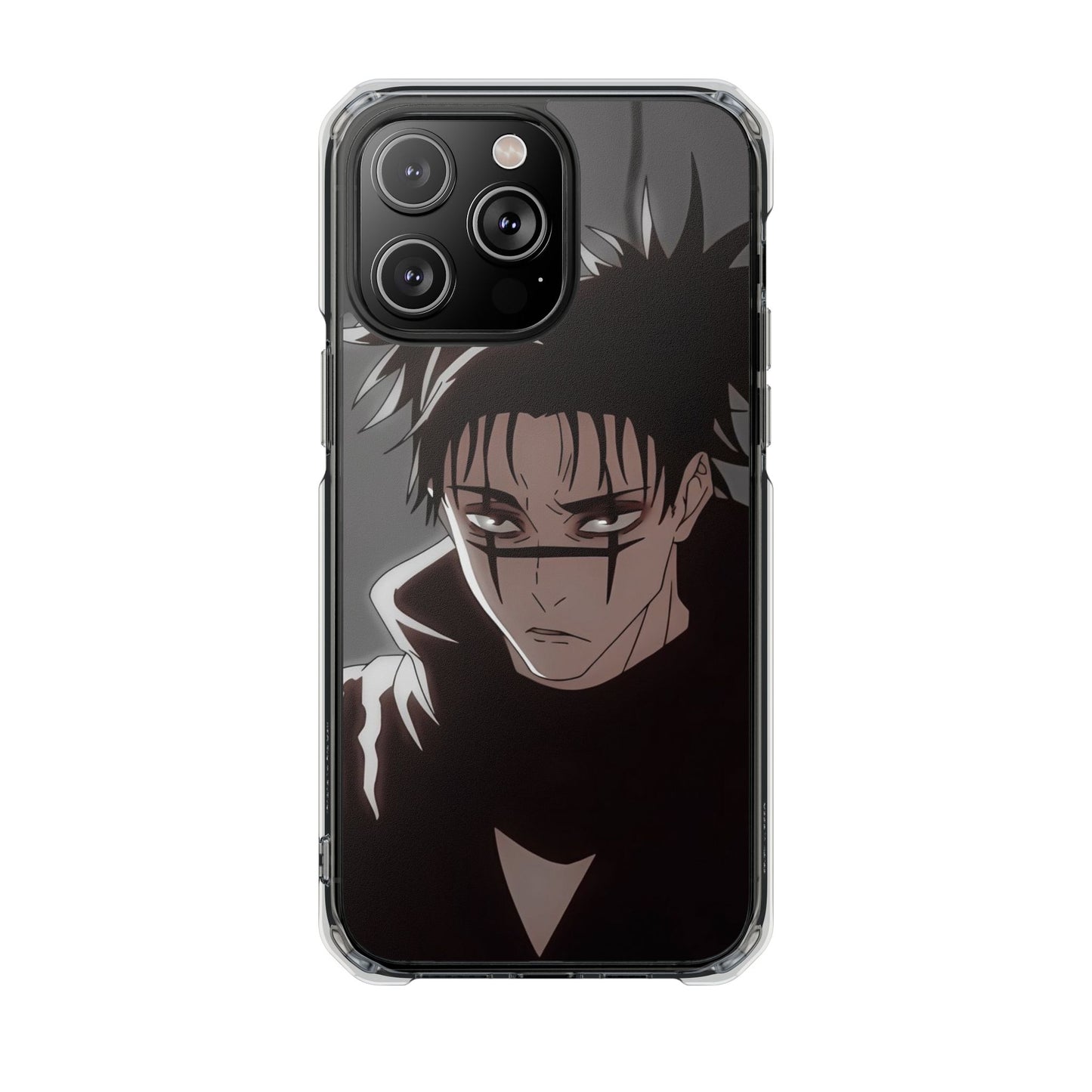 Clear Magnetic Phone Case — Dark Anime Character Design