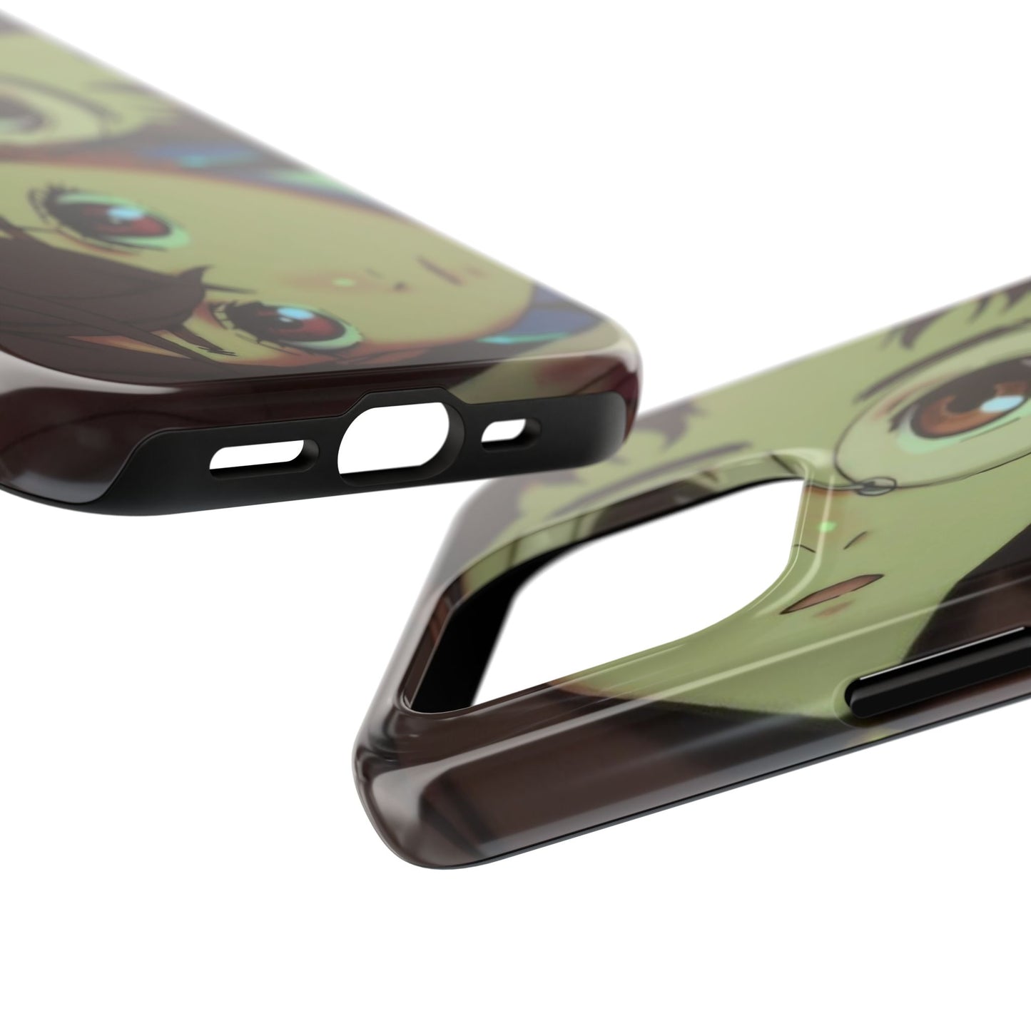 Anime Duo Tough Phone Case — Cute Chibi Sisters Protective Cover